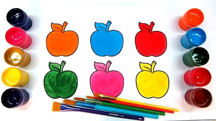 Download Video: Coloring for Children to Learn Colors and Paint this Apples Coloring Pages Videos For Kids