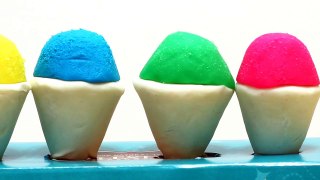 Play Doh Snow Cones Popsicle Rainbow Colors Yummy Treats and More!
