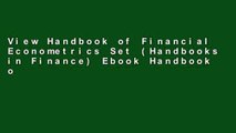 View Handbook of Financial Econometrics Set (Handbooks in Finance) Ebook Handbook of Financial