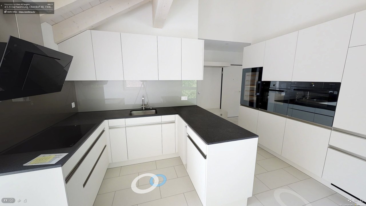 Interaktives 3D-VR-Modell 4.5 Zi Dachwohnung in Fläsch GR
