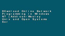 D0wnload Online Network Programming in Windows NT (Addison-Wesley Unix and Open Systems Series)