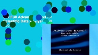 Get Full Advanced Excel for Scientific Data Analysis Full access