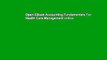 Open EBook Accounting Fundamentals For Health Care Management online