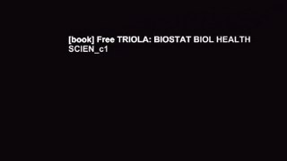 [book] Free TRIOLA: BIOSTAT BIOL HEALTH SCIEN_c1