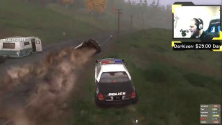 H1Z1 D4 Flips A Cop Car! Cult Attack & More! H1Z1 Funny Moments With The Crew!