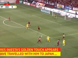 لقطة: كرة قدم: إنييستا يستعرض لمسته السحرية في اليابان