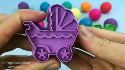 Glitter Play Dough Balls with Baby Theme Molds Fun and Creative for Kids