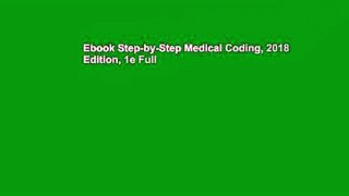 Ebook Step-by-Step Medical Coding, 2018 Edition, 1e Full