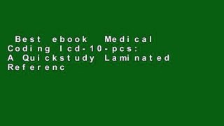 Best ebook  Medical Coding Icd-10-pcs: A Quickstudy Laminated Reference Guide  Best Sellers Rank