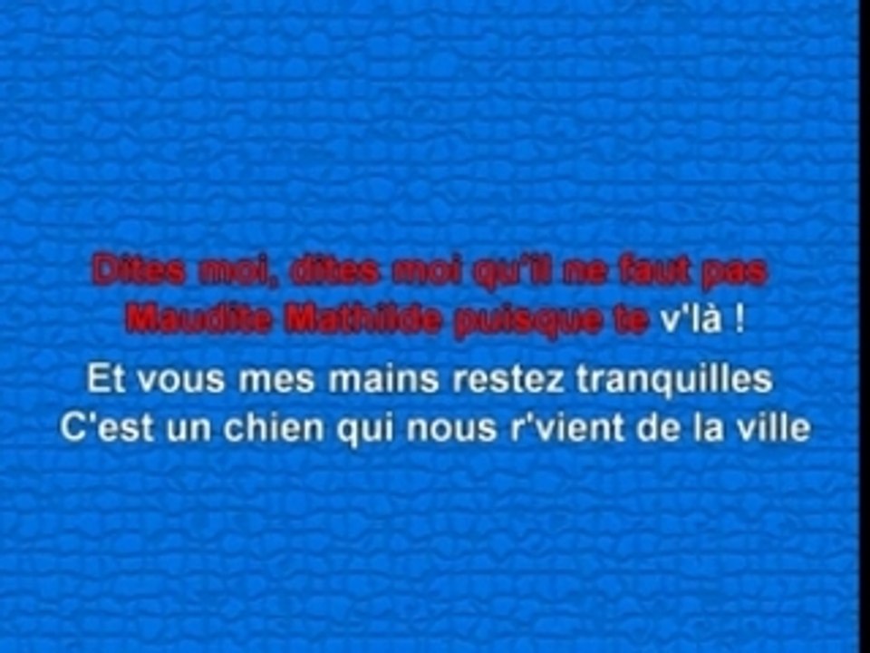Karaoke Jacques Brel Mathilde