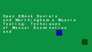 Open EBook Daniels and Worthingham s Muscle Testing: Techniques of Manual Examination and
