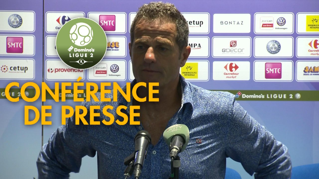 Conférence de presse Grenoble Foot 38 - FC Sochaux-Montbéliard (1-0) : Philippe  HINSCHBERGER (GF38) - José Manuel AIRA (FCSM) - 2018/2019