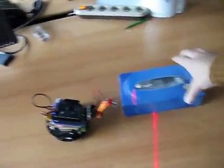 Obstacle & Cliff detection using LOGI-Bone with LOGI-Cam and Laser line