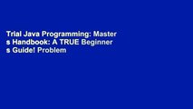 Trial Java Programming: Master s Handbook: A TRUE Beginner s Guide! Problem Solving, Code, Data