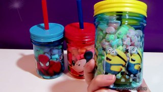 3 COCKTAIL CANDY Surprise Toys Cups MICKEY MOUSE Minions Spiderman Zelfs