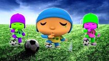 Pocoyo Soccer Play Football on Football Field Learn Colors Pocoyo Boy │ Talking Games For