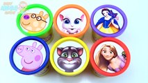 Cups Stacking Toys Play Doh Clay Talking Tom Princess Disney Colors for Kids