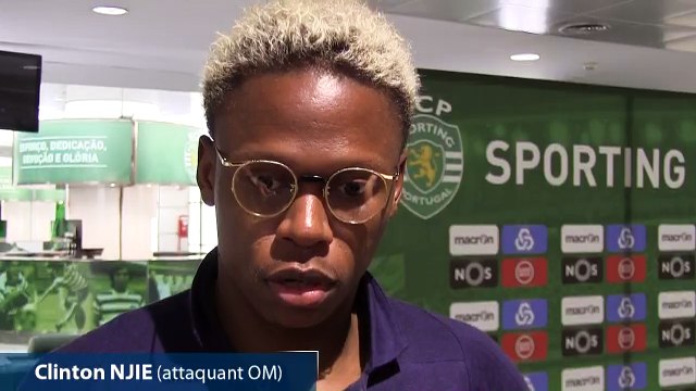 La zone mixte de Clinton Njie après Sporting-OM (1-1)