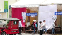 Cambodians prepare polling booths for 'sham' elections