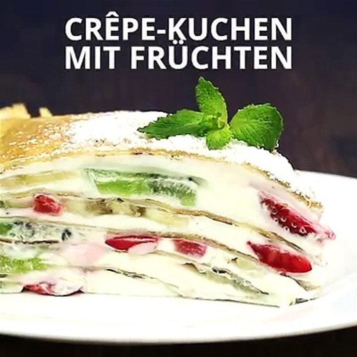 Einfach und schnell: Crêpe-Torte mit Früchten ZUM REZEPT 
