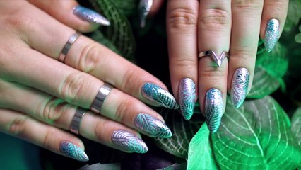  Tropikalne liście na paznokciach Tutorial krok po kroku