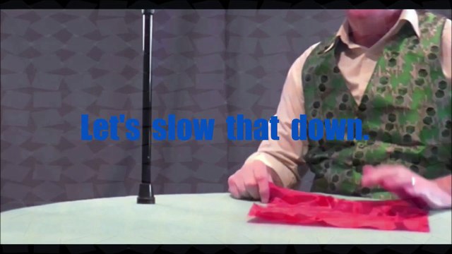 Silk Through Cane - A Silk Passes Right Through A Walking Cane In Full View - Slow Motion