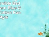 Indian Quilts Design Bird Reversible Bedspreadpattern Blue Gudri Pure Cotton Kantha Style