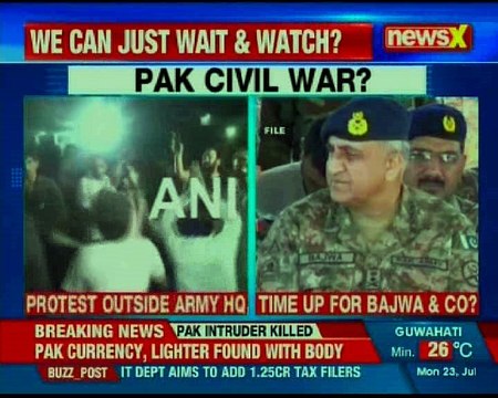 PML-N supporters claim upcoming polls fixed; 'ISI murdabad' slogans chanted outside Pak army HQ