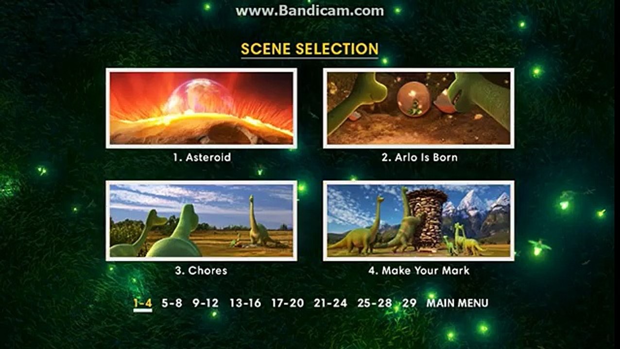 The Good Dinosaur 2016 DVD Menu Walkthrough