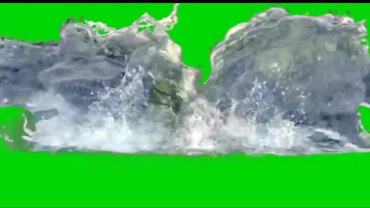 Green screen flood. Green screen tsunami HD fx effect with sound.
