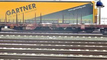 Siemens ES189 700-8 E-Lok & Marfar CTV Freight Train in Gara Curtici Station - 24 March 2018