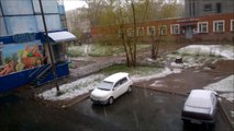 2018-05-20 Snow in May. Bratsk, Siberia, Russia Снег в мае Братск Сибирь Россия
