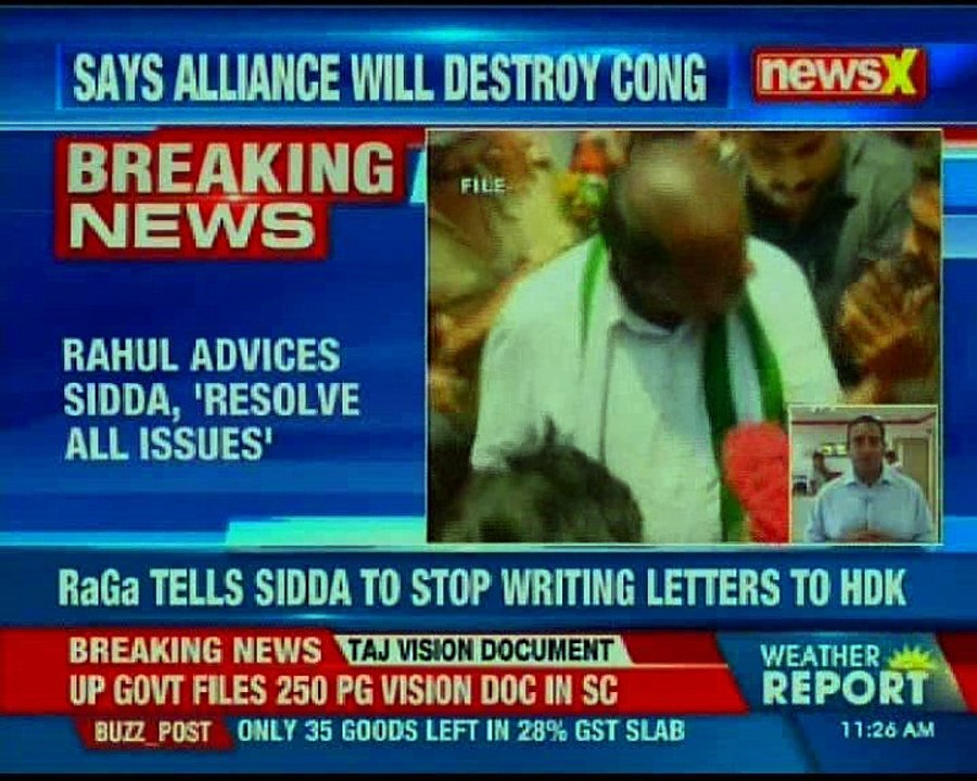 Sidda expresses reservations about alliance; tells RaGa pre-poll alliance will weaken Congress