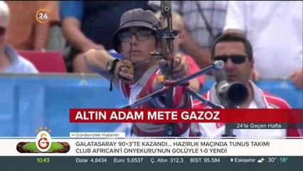 Altın adam Mete Gazoz