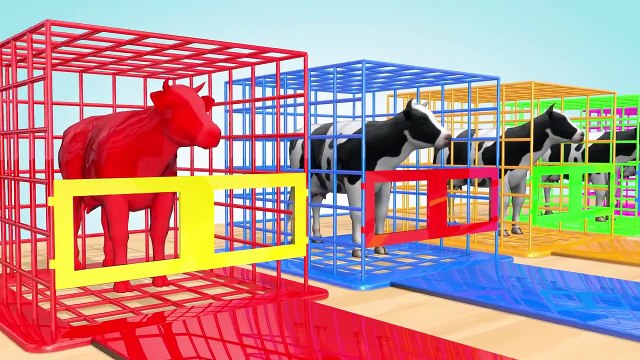Learn Colors with Colorful COW Milk Xylophone Funny Animals Colors Videos for Kids | Raibow Animals