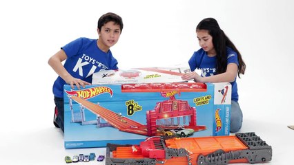 HOT WHEELS SUPER 6-LANE RACEWAY - Kids Unboxing Toys