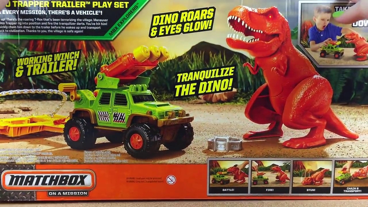 MATCHBOX EN MISION ATRAPANDO AL DINOSAURIO MATCHBOX ON A MISSION DINO TRAPPER TRAILER DINO