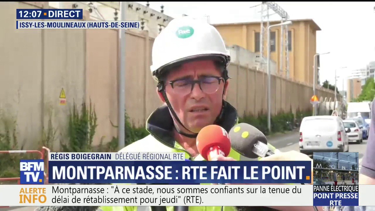 Montparnasse: "A ce stade, nous sommes confiants de la tenue du délai de rétablissement pour jeudi", assure RTE