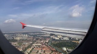 Landen in Singapore met geweldig uitzicht