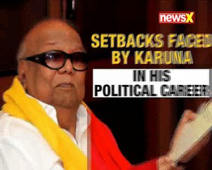 Setbacks faced by Karunanidhi in his political career