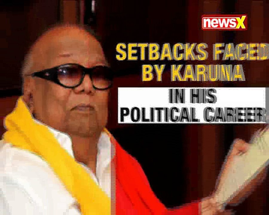 Setbacks faced by Karunanidhi in his political career