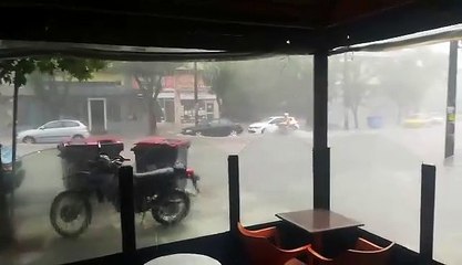 Ισχυρή καταιγίδα - Πλημμύρισε η Πατησίων