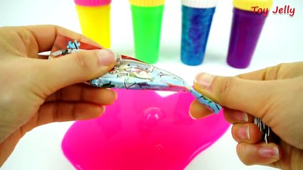 DIY Colors Slime Jelly Clay Footprint Learn Colors Mickey Mouse PJmasks Ice Cream Finger F