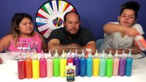 DIY Slime - 3 COLORS OF GLUE SLIME CHALLENGE CHALLENGE MYSTERY WHEEL OF SLIME EDITION WITH OUR DADCredit: Life with BrothersFull video: