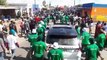 PF Lusaka Mayoral candidate Miles Bwalya Sampa brings Kanyama to a standstill.