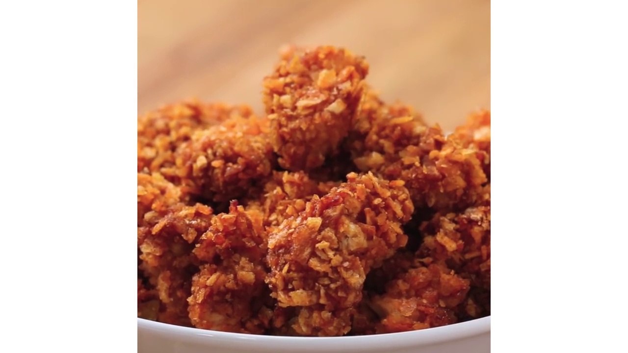 3-Ingredient BBQ Popcorn Chicken