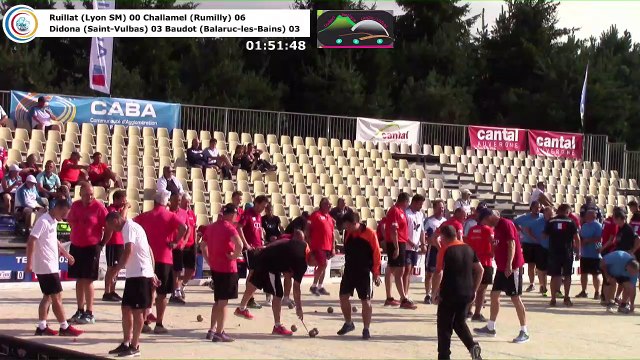 Premières parties M1, première phase de poules, France Quadrettes et Triples, Aurillac 2018