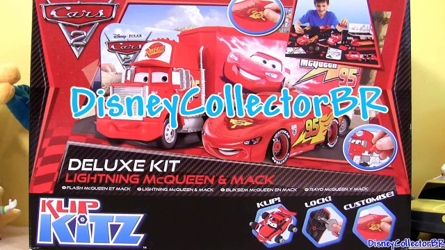Ultimate Build Disney Cars Toys Mack Truck Hauler Klip Kitz Lightning McQueen