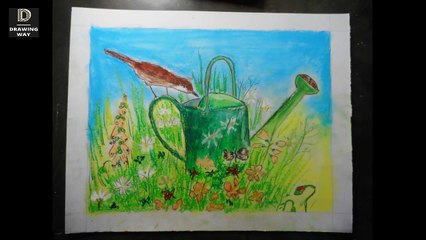 How to draw a Sparrow step by step with pastels ( 163)