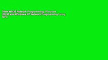 View Win32 Network Programming: Windows (R) 95 and Windows NT Network Programming Using MFC: